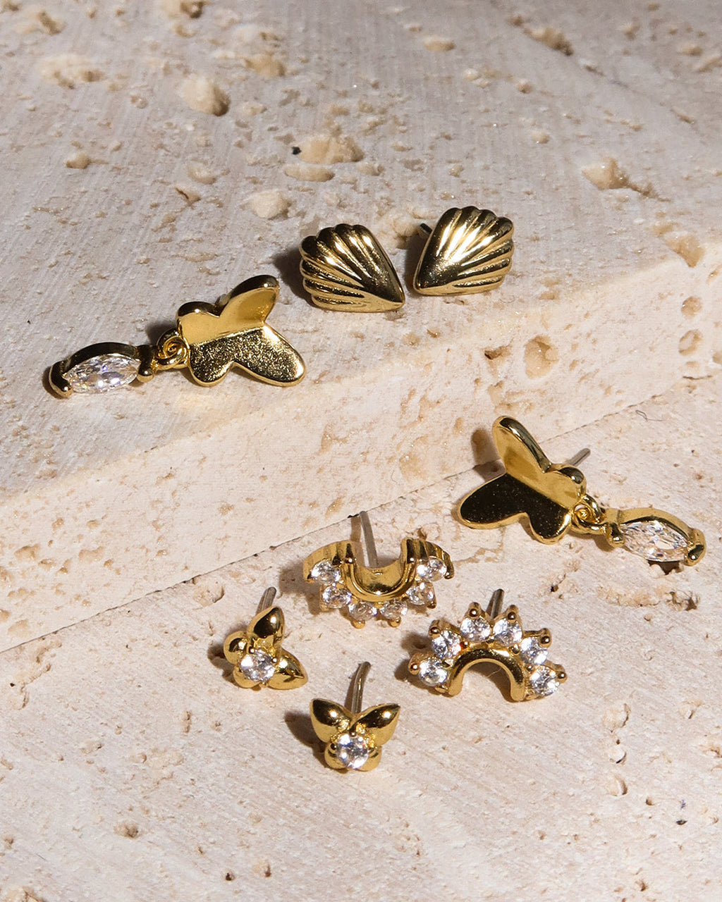 Sea Shell Studs - Earrings — alternate view 2
