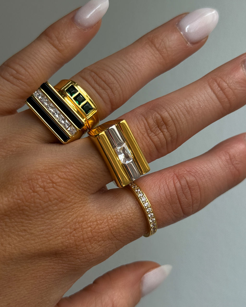 Stepdad Emerald Ring — detail view