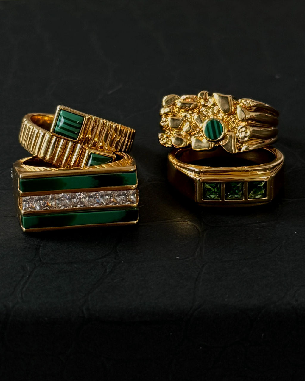 Malachite Wrap Ring — another angle