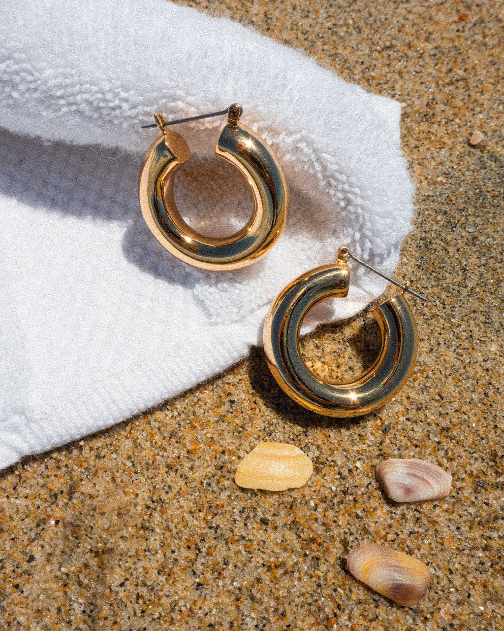 Malibu Tube Hoops | Sivan Ayla x Luv Aj in Gold — alternate view