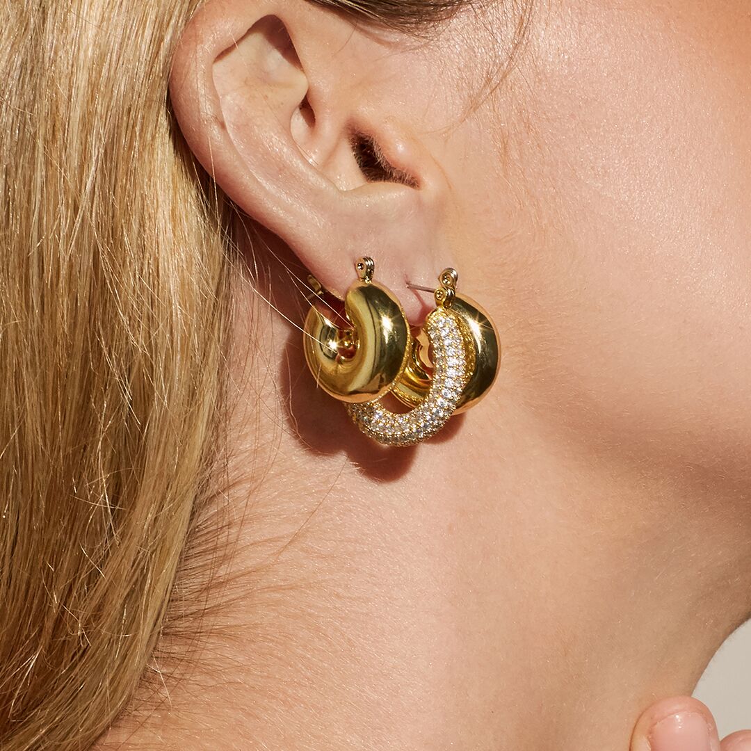 Mini Donut Hoops - Gold — alternate view