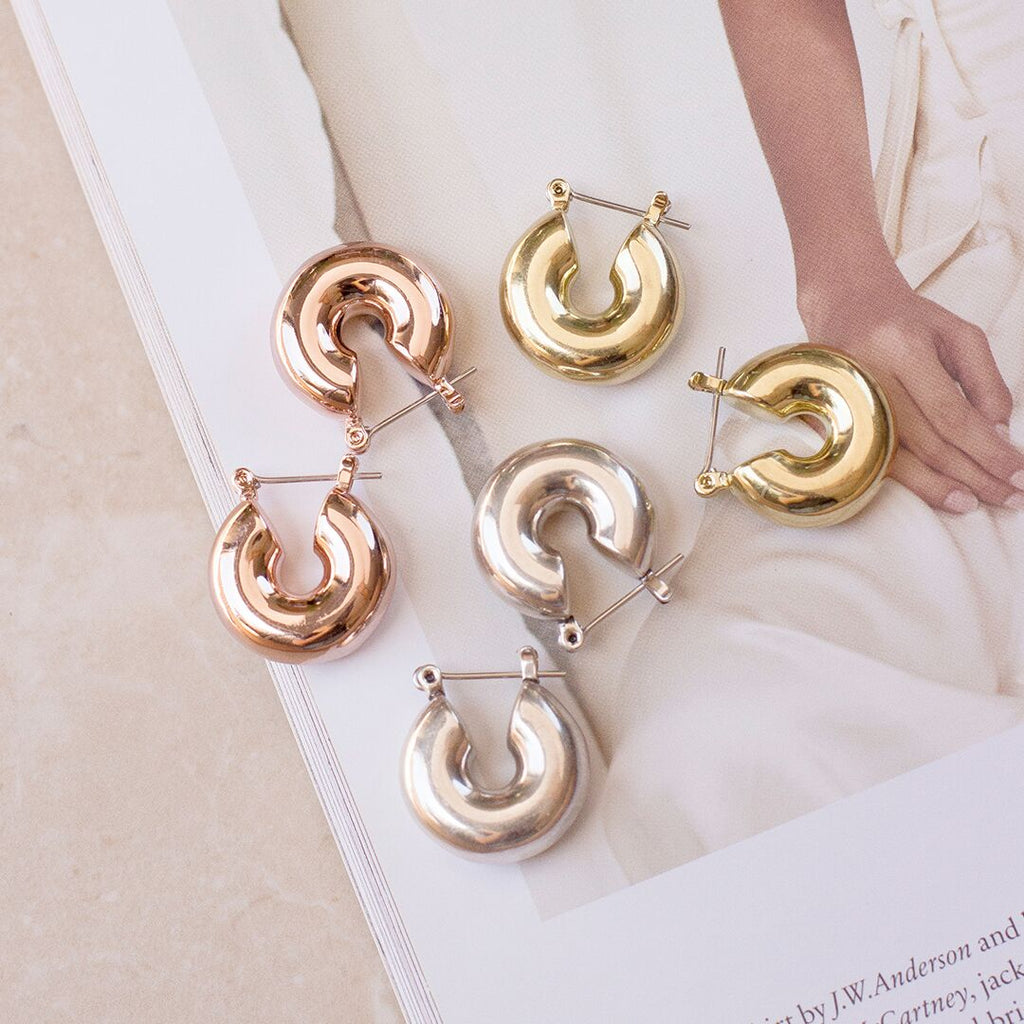 Mini Donut Hoops - Gold — detail view